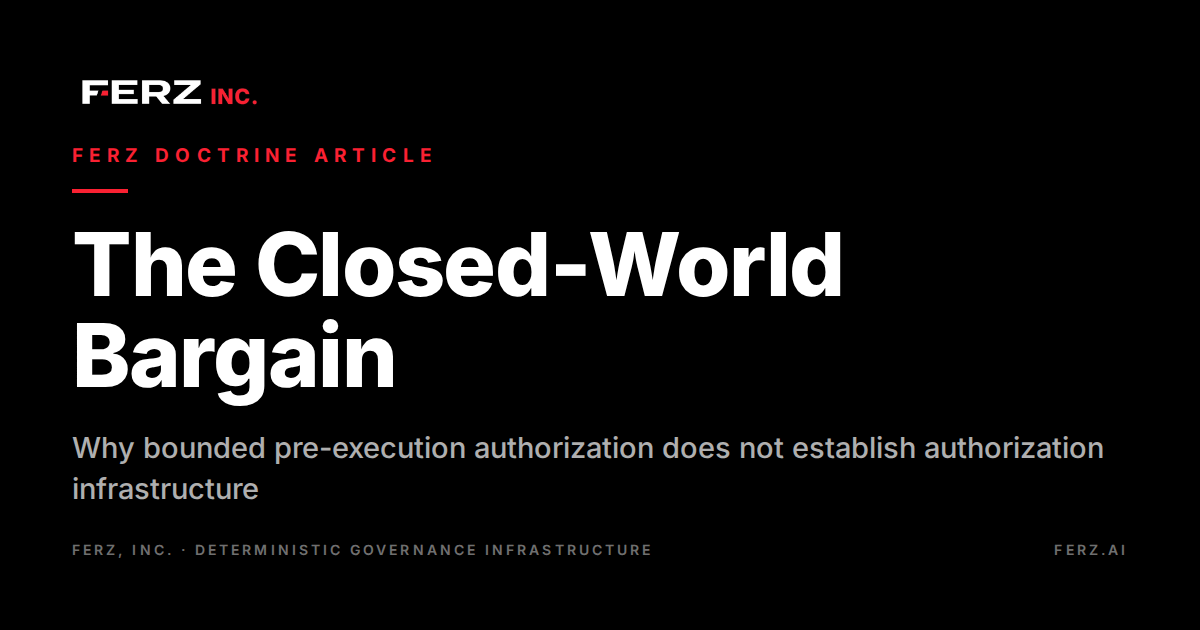 The Closed-World Bargain