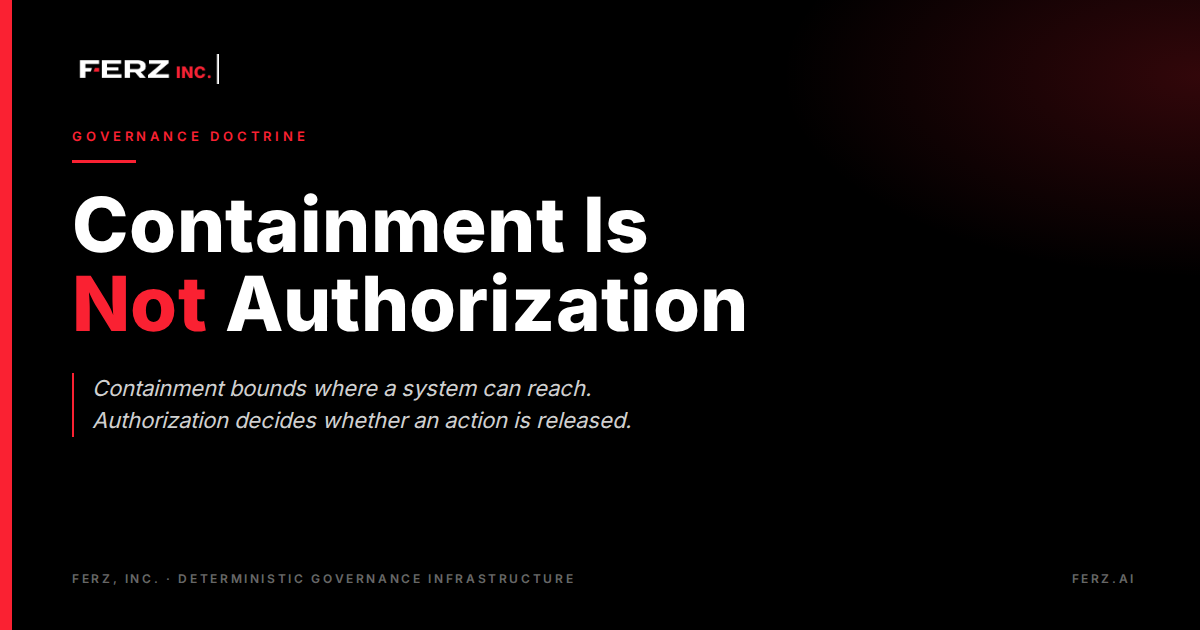 Containment Is Not Authorization