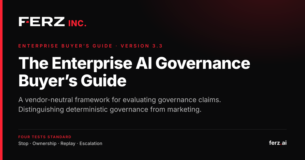Enterprise AI Governance Buyer's Guide