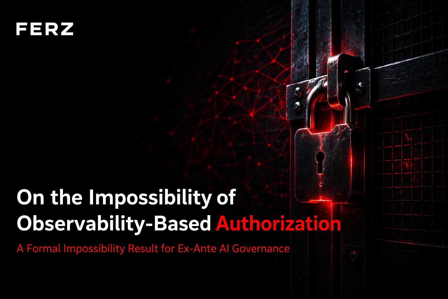 On the Impossibility of Observability-Based Authorization: A Formal Impossibility Result for Ex-Ante AI Governance