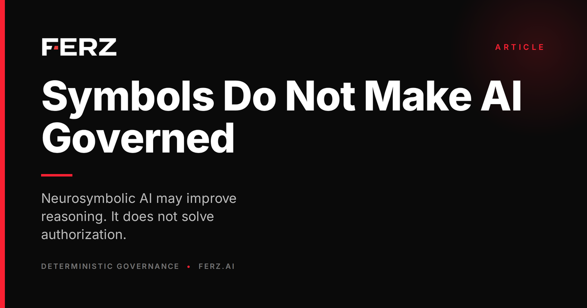 Symbols Do Not Make AI Governed