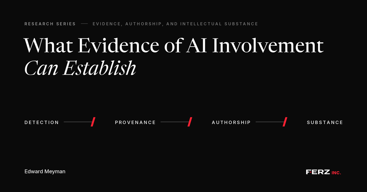 What Evidence of AI Involvement Can Establish