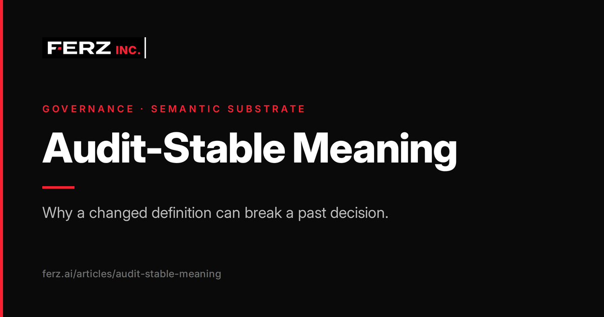 Audit-Stable Meaning: Why a Changed Definition Can Break a Past Decision