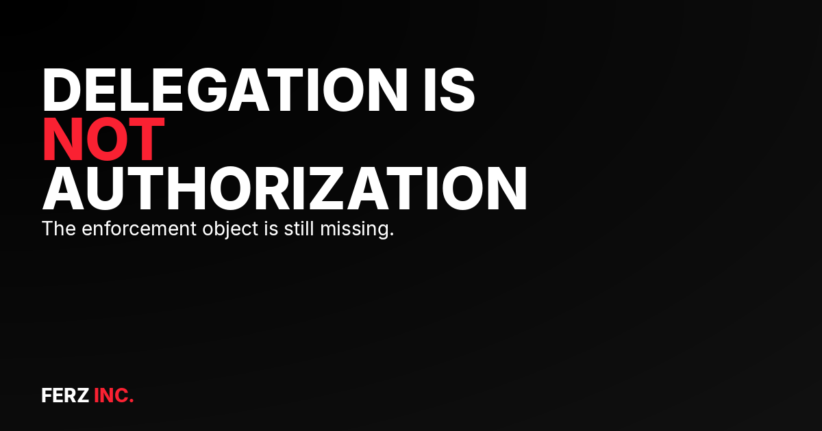 Delegation Is Not Authorization