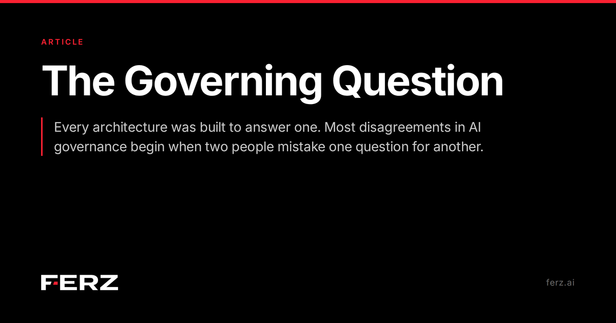 The Governing Question